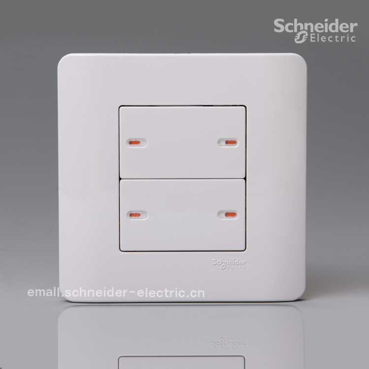 Schneider Chwins Light Point e8000 Four Single Switches 16A 250V Four United Single Control Switch (Classic White)