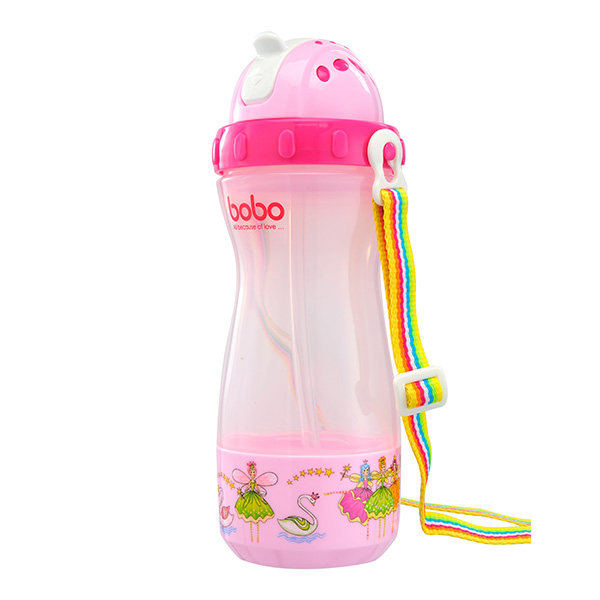 乐友孕婴童儿童吸管杯喝水杯乐儿宝乐乐多功能吸管水杯粉色400ml