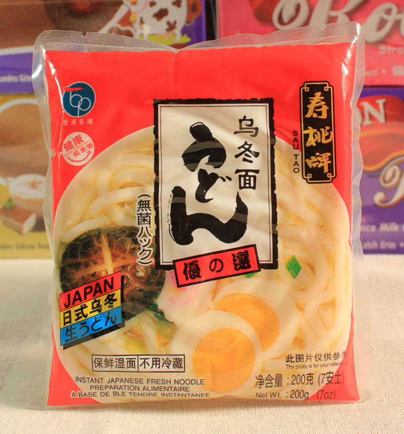 【天猫超市】香港寿桃牌日式乌冬面 7-11乌冬面 保鲜面 200g/包