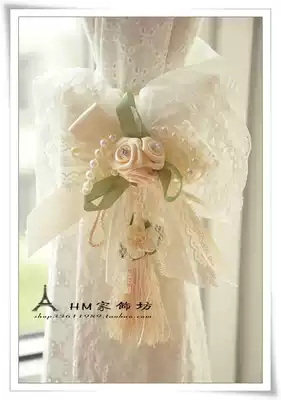 Foreign trade European cute Korean lace fabric home curtain buckle curtain curtain buckle sunflower pair