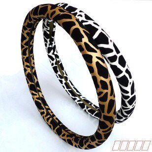 新款 豹纹方向盘套 可爱女士专属把套 福克斯别克凯越新宝来朗逸