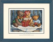  Cross stitch of the Seven Deadly Weapons*Re-drawing*DIM-65054-Reading bear