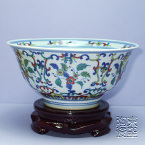 Imitation Qing Flower Grain Blossom Bucket Color Bowl handmade antique color Porcelain Bowl Jingdezhen ceramic Decorative Bowl