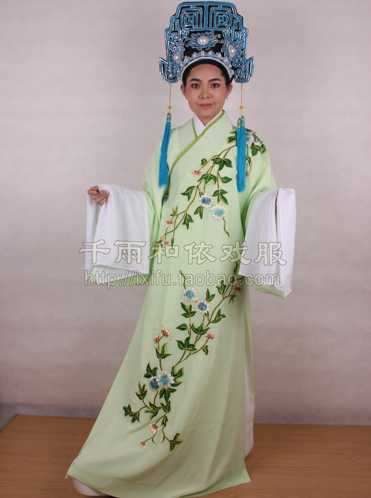 New opera Xiaosheng clothes clothing small raw pleats Peking Opera Yue Opera House of Yue Opera House Liang Wishing the ancient clothes to write really 420-4