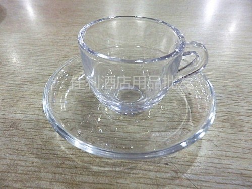 The thickened mono-ear heat-resistant transparent glass tea cup with tea cup small tea cup creative sample tea cup 80ML