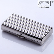 Double gun cigarette case corrugated cigarette case 604 copper 12-piece ultra-thin cigarette case exquisite cigarette holder cigarette clip