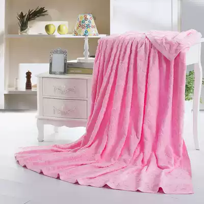 Youyi solid color pure cotton towel quilt single double thickened plus cotton towel blanket Summer plain line blanket