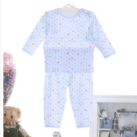 包邮 丽婴十八坊春夏款宝宝内衣套薄款空调服纯棉内衣睡衣0815-1