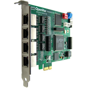 Simple OpenVox D410E Digital relay sound card 4E1 PCI-E interface Support 7 signaling PRI