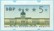 German West Berlin 1 Automation Electronic Stamp Charlottenburg Palace Architectural World Heritage Site