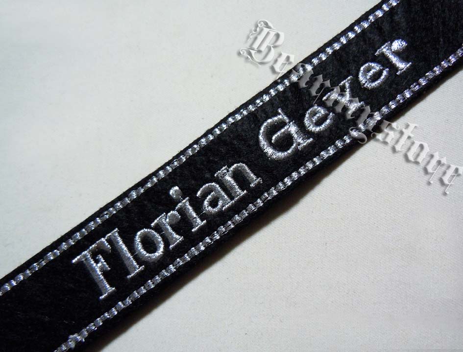Original style Van Florian Gale Division Honorary sleeve black - solid embroidery cuff