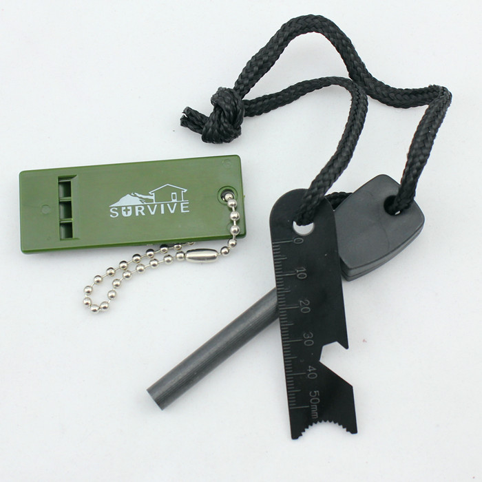 Survivors survive outdoor fight fire stone field to take fire bar windproof fire and magnesium stick camping equipment