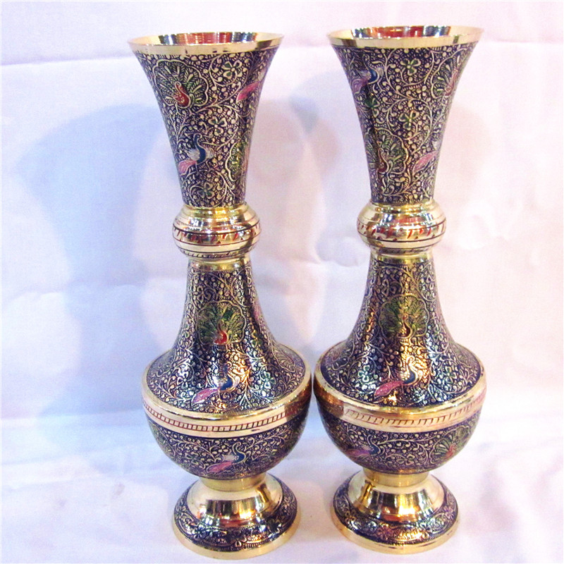 Indian Traditional Handicrafts Import Bronze Sculpture 12 Inch Lovers Bottle Craft Gift Manufacturer Direct YT293