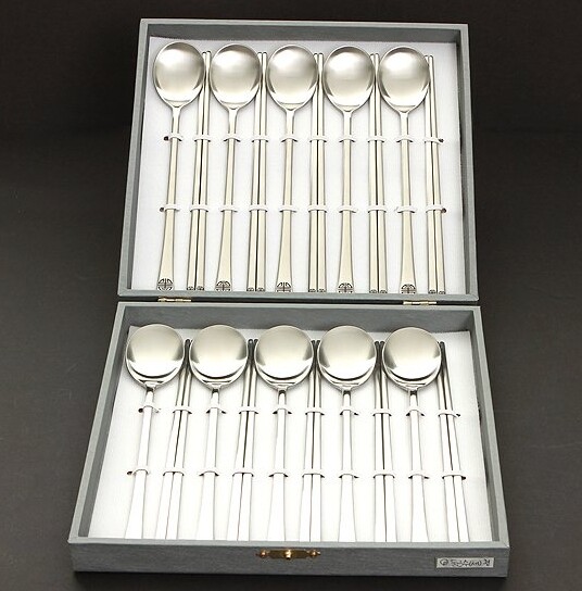 South Korea Original Imported Catering Utensils Stainless Steel Chopsticks Spoon Suit 10 pieces