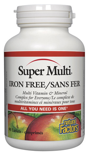 Canada's Natural Factors composite vitamin minerals - no iron 90 grains