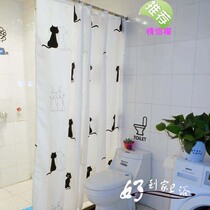 (Export couple cat)High-grade waterproof and mildewproof 1 8 wide*2 0 high polyester waterproof shower curtain