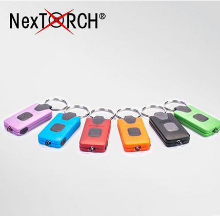 nextorch Naride portable LED flashlight USB rechargeable key light available in various colors