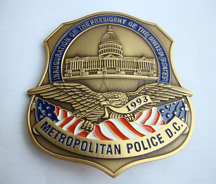 Metal Badge American Washington Metropolitan Badge Cap Waist Hanging Badge Pure Copper