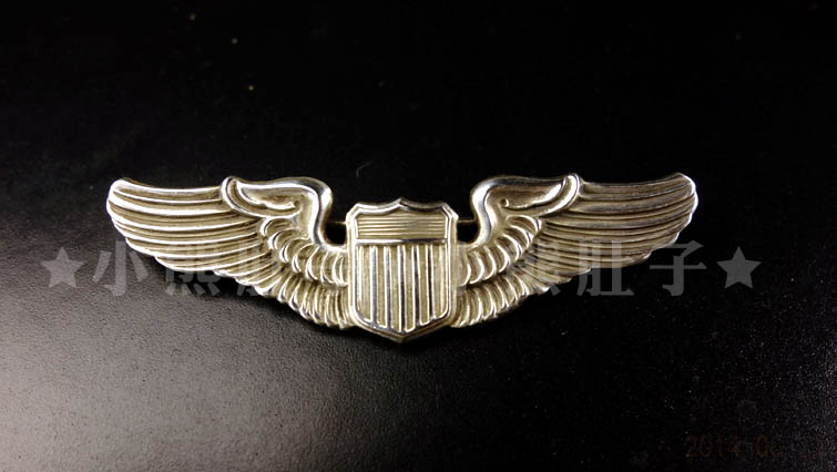 Connoisse/-World War II USAAF (Army Air Corps) 2-inch pure silver flight qualification chapter