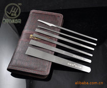 Yangzhou three knives Yangzhou features Tianyi special thick 3MM tungsten molybdenum white steel professional pedicure knife 6 sets of oil stone
