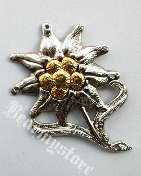 Original Style German Mountain Division Officer Hat with Edelweiss Metal Edelweiss Hat Emblem Mountain Hat Emblem