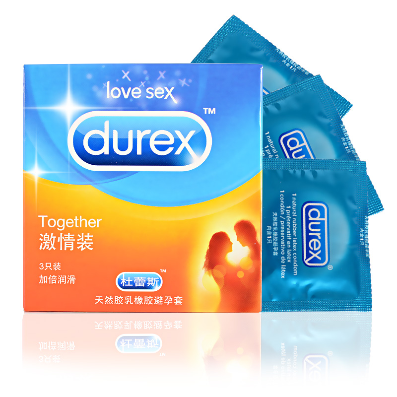 包邮 杜蕾斯避孕套 激情装安全套3只装 加倍润滑 成人计生用品