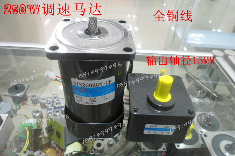 250W 220v gear reduction motor speed control motor 6IK250RGN GU-CF 6GN30K with governor