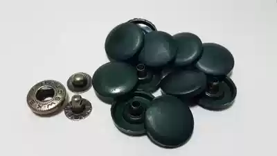 1 7cm dark green plastic nylon panel metal quadruple coat coat winter down jacket button button button button