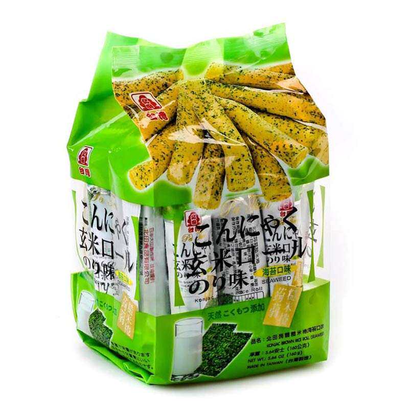 【苏宁易购】北田 蒟蒻糙米卷（海苔） 160g/袋