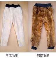 Đàn ông và phụ nữ trung niên và già mì toàn bộ lông một chiếc quần cừu cừu ấm áp quần short