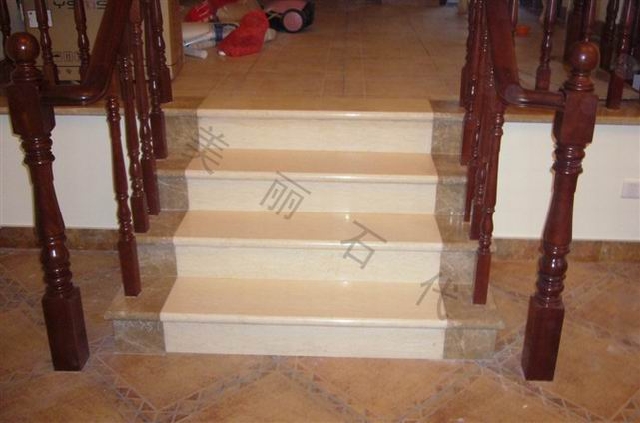 Marble beige stepping stone steps Marble floor