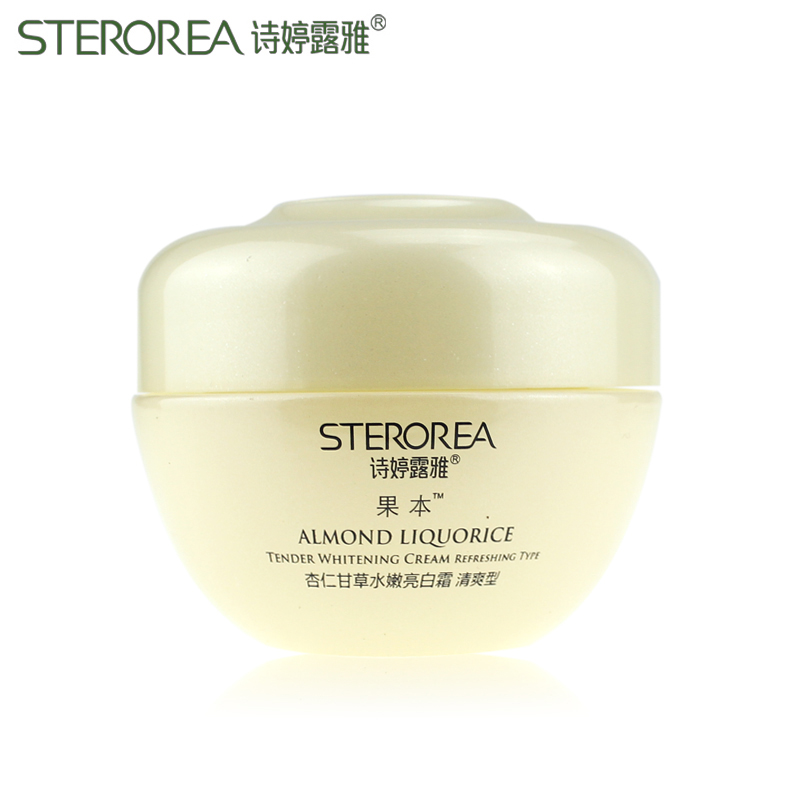 诗婷露雅化妆品 杏仁甘草水嫩亮颜霜清爽型50g 水感细嫩亮肤
