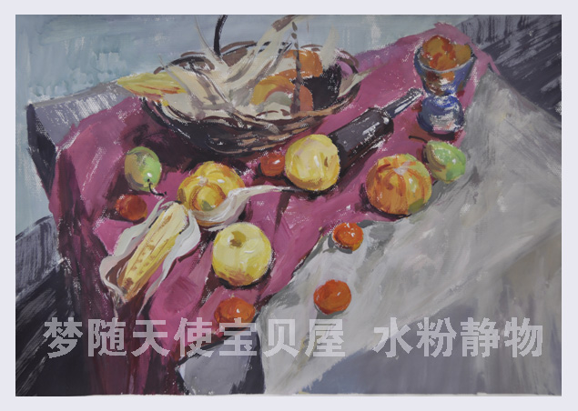 Water powder still life according to tailored water powder static material to open size