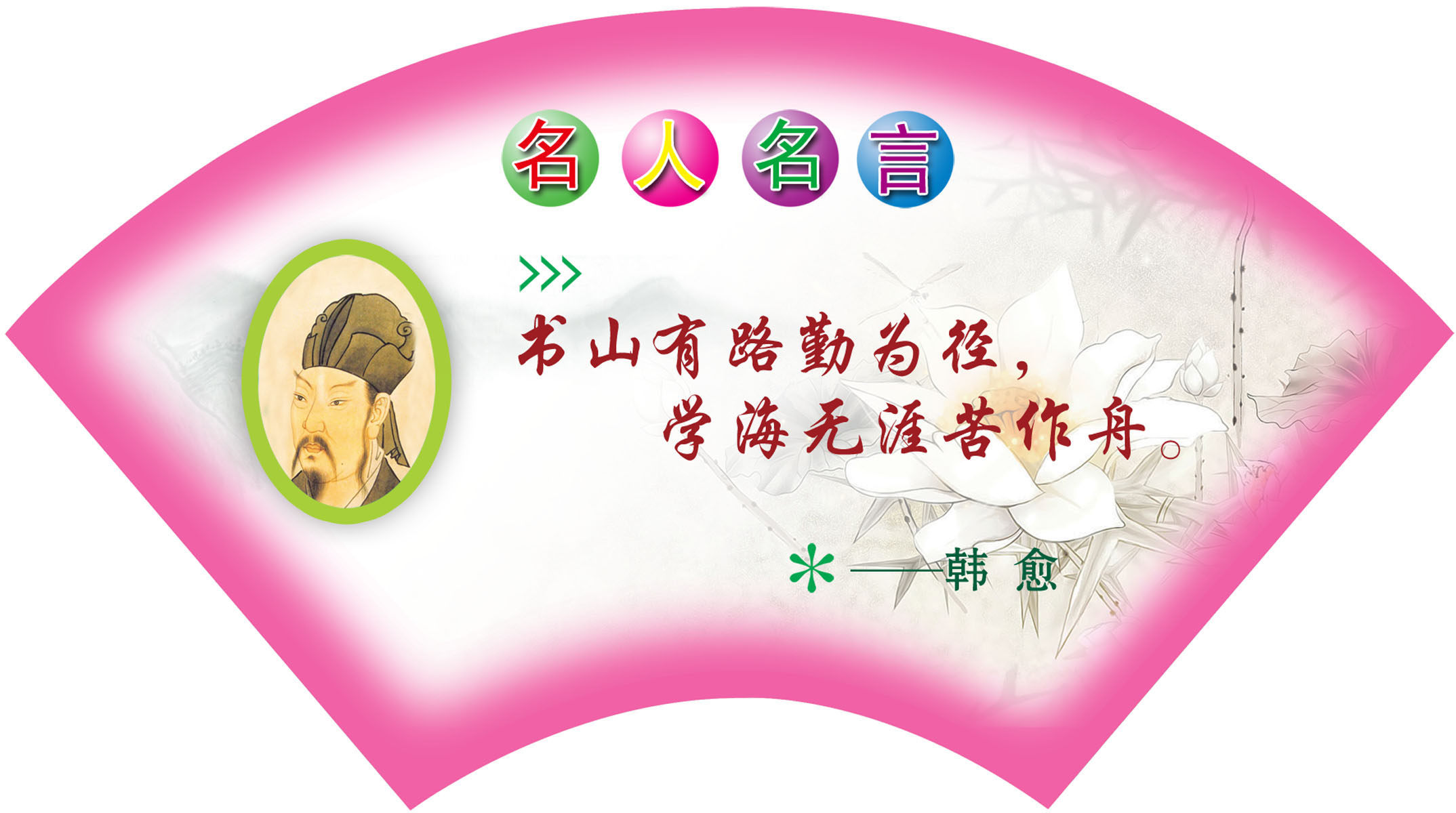 630海报印制海报展板素材469学校文化韩愈名人名言