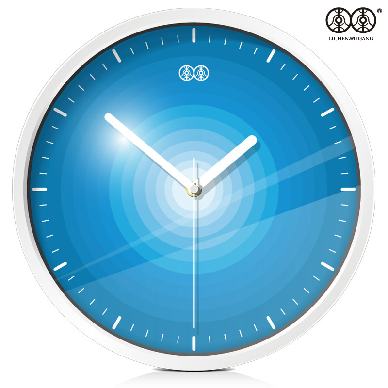 Li Li art wall clock living room silent wall watch simple fashion modern creative quartz personality when the clock