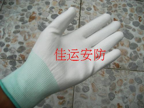 PU coated palm finger gloves nylon gloves rubber wear-resistant dust-free anti-static coating labor insurance auto repair gloves