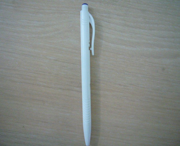 Manufacturers custom-made) hotel meeting ballpoint pen spring-type plastic ballpoint pen blue fine refill advertising pen