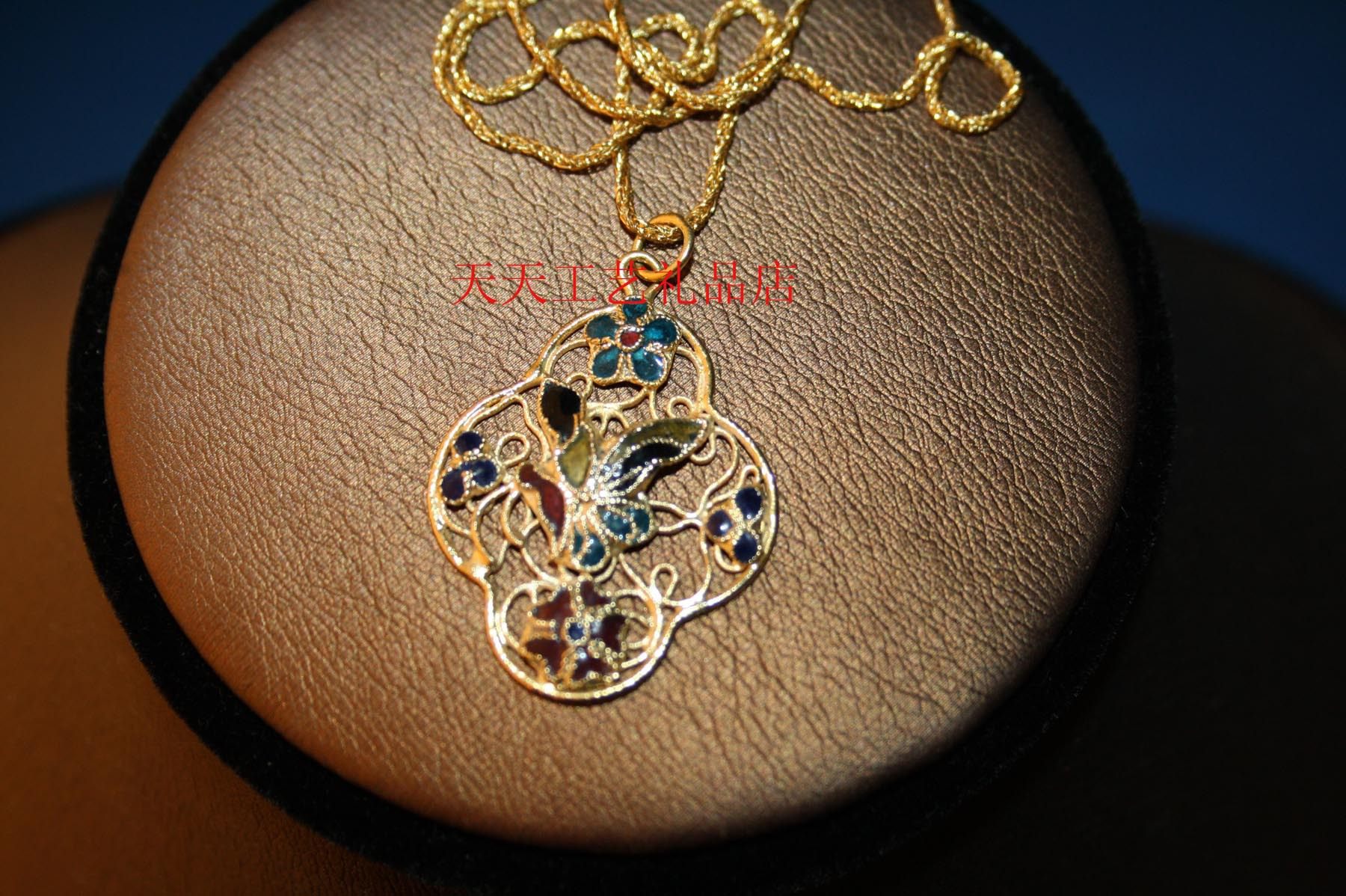 Old Jingtai Blue Flower Silk Necklace Original Matching Price Collection Boutique