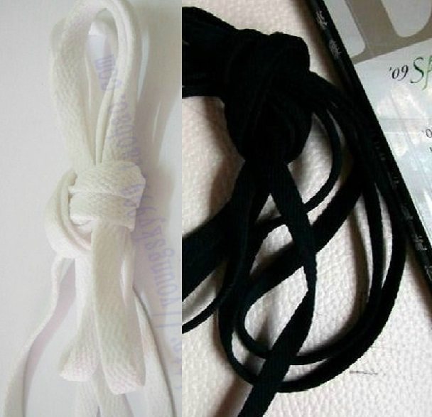 Laces Shoes Accessories Pint Sneakers Iron Shoes Add Coarse Thickened Pure Cotton Polyester Fiber Laces