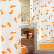 spirella Spure Orange Little Foot Peeva Waterproof Shower Curtain Swiss Design European Brand