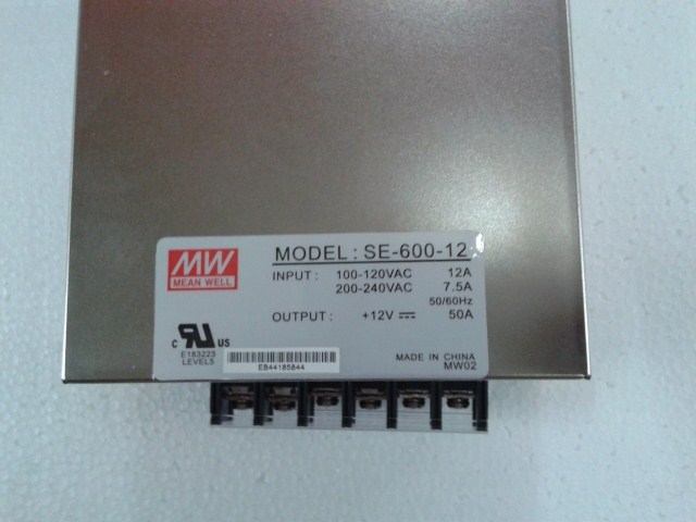 Physical store original installation Taiwan Mingwei switching power supply SE-600-12 12V50A 600W warranty for two years
