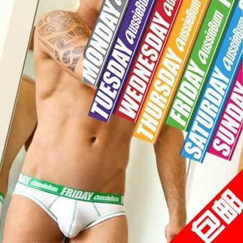  Australia Spang week pants men's underwear colorful belt triangle four-corner underwear pure cotton comfortable 7-piece set