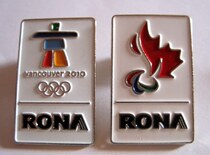 2010 Vancouver Winter Olympics badges Paralympic badges 2 sponsor badges