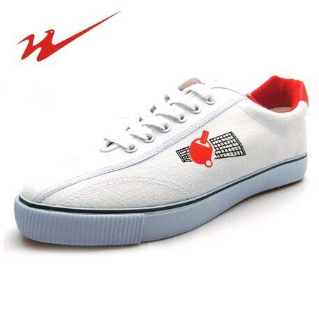 Double star canvas table tennis shoes sports shoes white table tennis shoes men and women training shoes non-slip vibration reduction