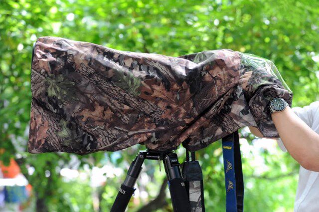 Small Ants Long Charred Lens Cannon Raincoat Anti-Rain Hood Dust Cover Pat Birds Camouflage Clothes 400500600800