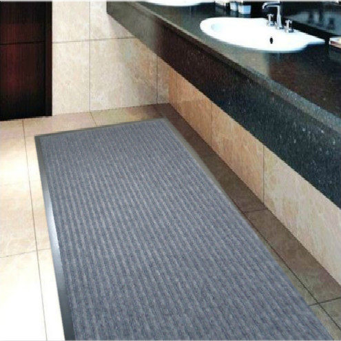 pvc composite floor mat custom home floor mat double stripe suede absorbent non-slip carpet custom dust removal mat