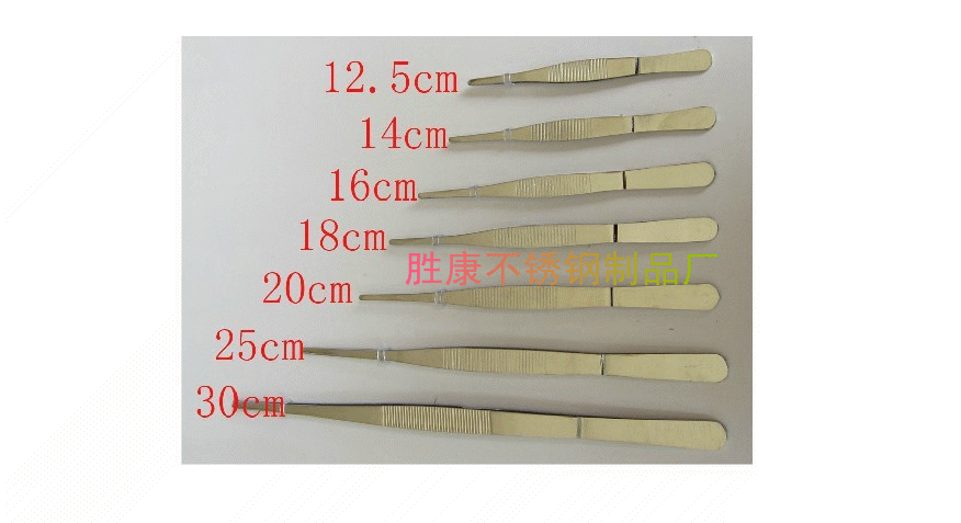 Stainless steel tweezers Dressing tweezers Hospital tweezers Cleaning flat tweezers Accessories round tweezers with teeth