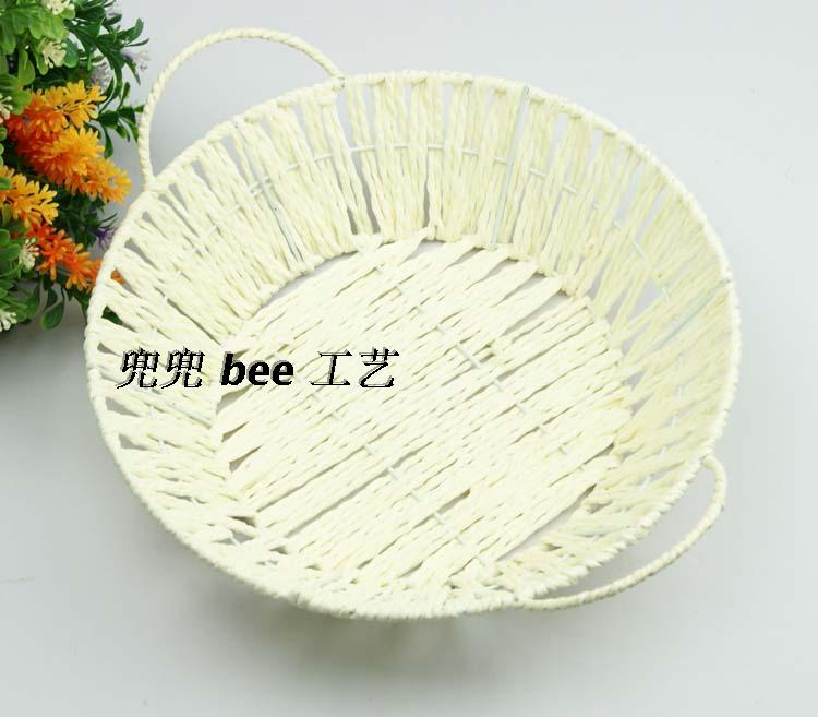 Special Flower Basket Fruit Blue Decorated Blue Fruit Basket White Basket Fruit and Vegetable Basket
