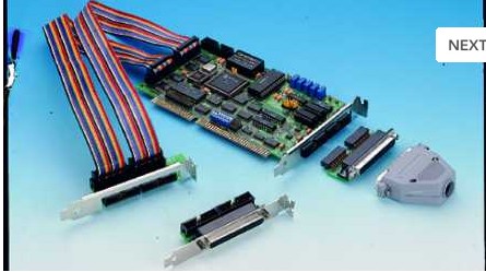 The new Advantech PCL-10502 expander, a dual 20P extension cable attached to a computer slot board