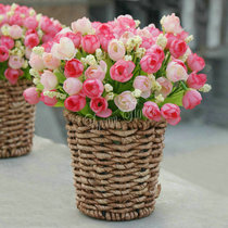 Simulation rose fake flower suit High-grade living room dining table decoration flowers dried flower bouquet ornaments Floral plastic